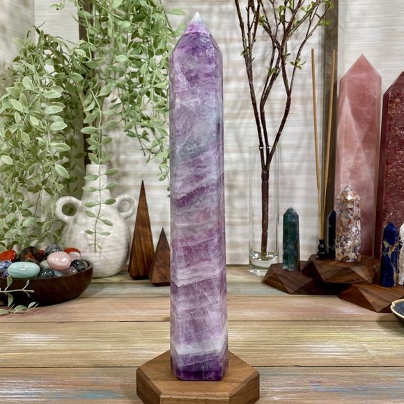 Other - Large Rainbow Fluorite Crystal Tower Metaphysical / Reiki